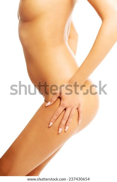 Side View Beautiful Naked Woman Touching Stock Photo Shutterstock