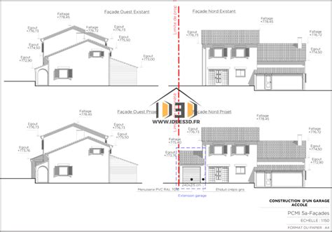 Plan de façade et toiture PCMI 05 ou DP4 par architecte en ligne