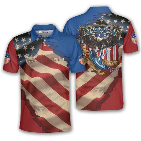 Fighting Eagle Custom US Navy Veteran Shirts For Men - Primesty