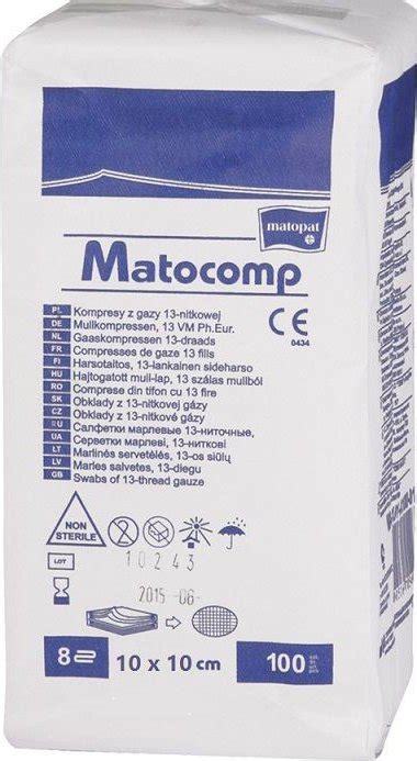 Matopat Matocomp komprese z gázy 10 x 10cm 100 ks od 107 Kč - Zbozi.cz