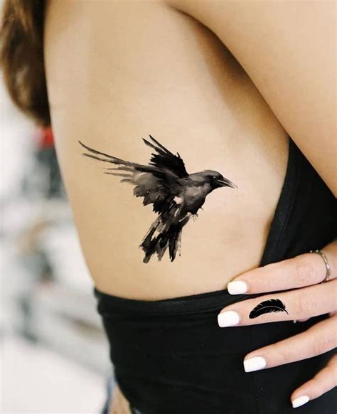 Dopetattoo 6 Sheets Temporary Raven and Crow Tattoos for Men and Women ...