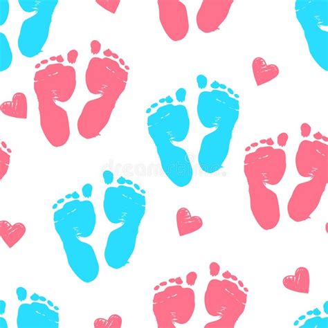 Pink And Blue Baby Footprint Clipart