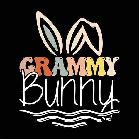 Grammy bunny tshirt designs 25360616 Vector Art at Vecteezy