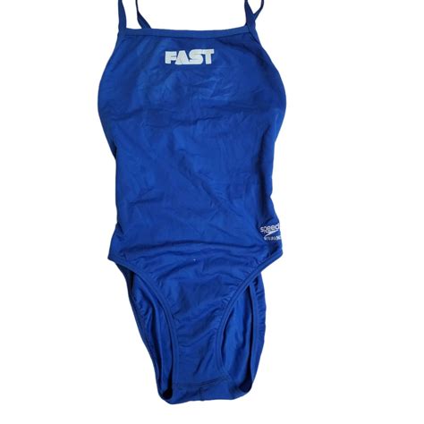 Speedo Endurance Blue One Piece Swimsuit Size 6 Pre… Gem