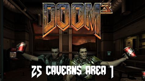 Doom 3 BFG 100 HD Walkthrough 25 Caverns Area 1 Excavation Transfer