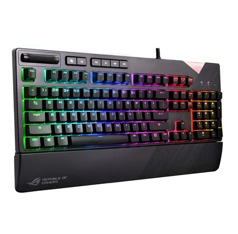 Asus Rog Strix Flare Rgb Gaming Keyboard Cherry Mx Red Nd Gaming Tastatur Nordisk Sort