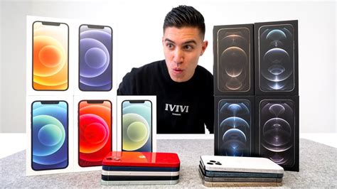 Iphone 12 12 Pro Color Comparison Unboxing Every Color Youtube