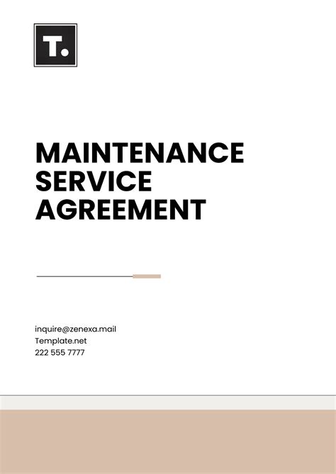 Free Annual Maintenance Contract Templates, Editable and Printable