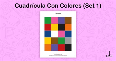 Cuadrícula Con Colores (Set 1) - EduMaterial