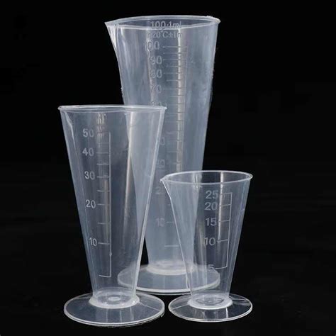 Hystic Labs Kitchen Clear Beaker Cone Shape Ml Plastic Graduated