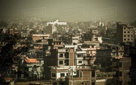 High Buildings Covered With Smog At Capital City Kathmandu Nepal Asia