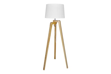 Lampada Da Terra Con Treppiede In Legno Piantana Mod Zahira Leroy