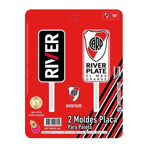 2 MOLDES PLACA PARA PALETA RIVER PLATE Kingo Cotillón