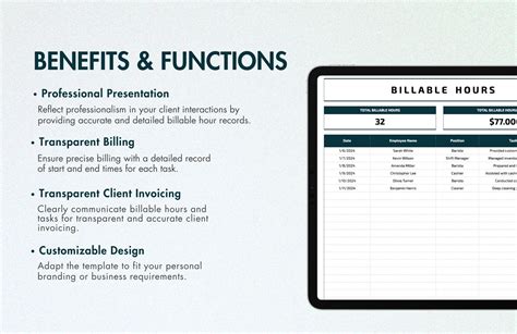 Billable Hours Template in Excel, Google Sheets - Download | Template.net