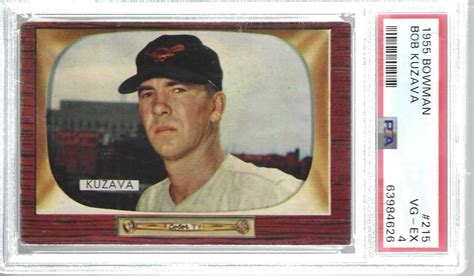 1955 Bowman 215 Bob Kuzava PSA 4 Nice EBay