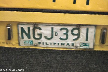 Olav's Philippine license plates - Number plates of the Philippines