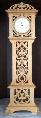 Grandfather clock scroll saw fretwork pattern Часы