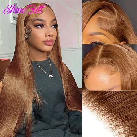 Perruque Lace Front Wig Naturelle Br Silienne Lisse Cheveux Humains Pre