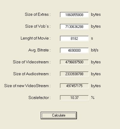 Dvd Bitrate Calculation