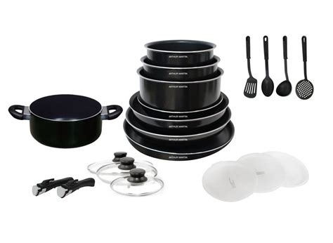 Sur Batterie De Cuisine Arthur Martin Set Pi Ces Am Noir