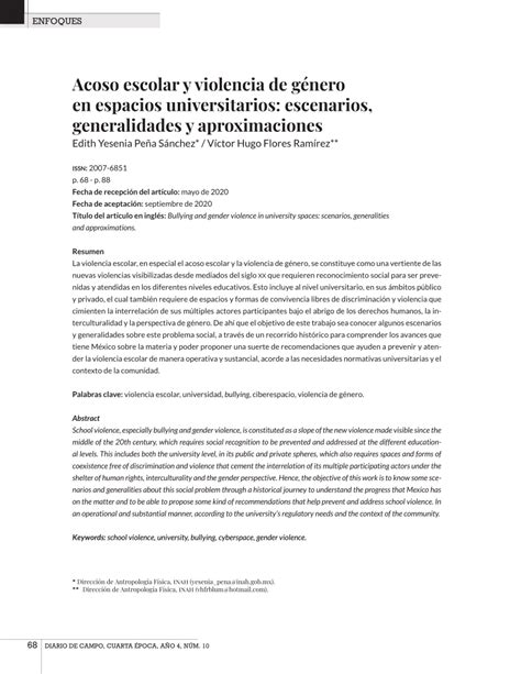 PDF Acoso escolar y violencia de género en espacios universitarios