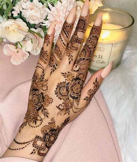 Back Hand Mehndi Designs Simple Easy Henna Flower Designs