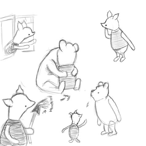 winnie the pooh sketches : r/learntodraw