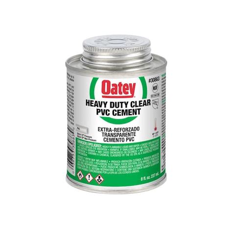 Oatey 8 Oz Heavy Duty Clear PVC Cement 308631 The Home Depot