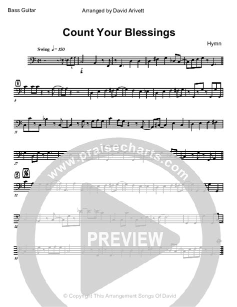 Count Your Blessings Sheet Music Pdf David Arivett Praisecharts