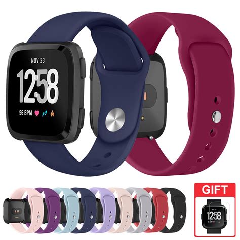 Dây đeo thay thế chất liệu silicon màu trơn cho Fitbit Versa 2 Lite