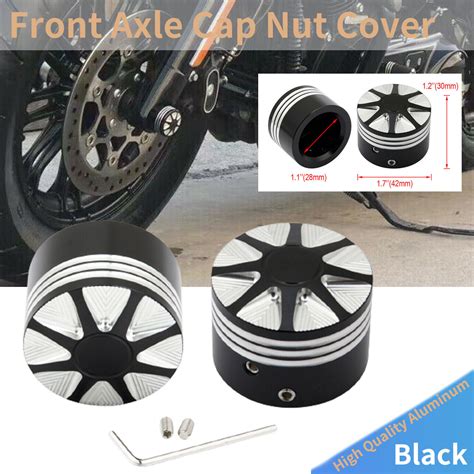 CNC Front Axle Cap Nut Cover For Harley Electra Road Glide King Softail