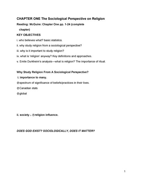 Soci Part Lecture Notes Outline Chapter One The