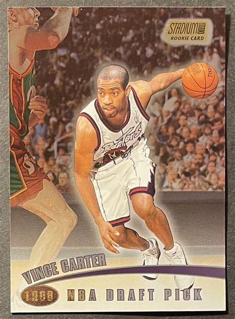 Vince Carter Topps Stadium Club Rc Raptors Rookie