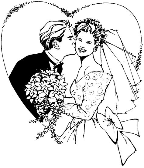 Coloriage Mariage F Tes Et Occasions Sp Ciales Dessin