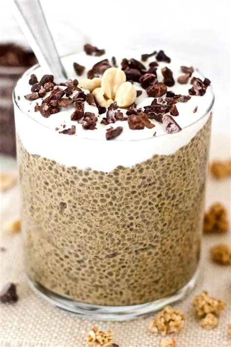 Keto Peanut Butter Chia Pudding Peanut Flour Chia Seeds Stevia