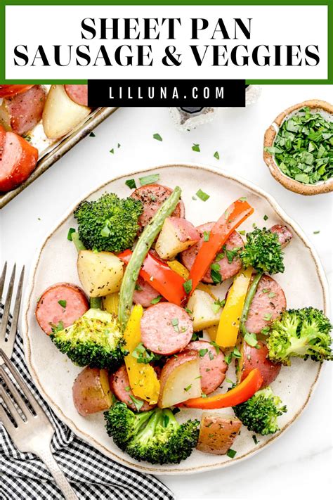 Sheet Pan Sausage And Veggies Quick Healthy Lil Luna