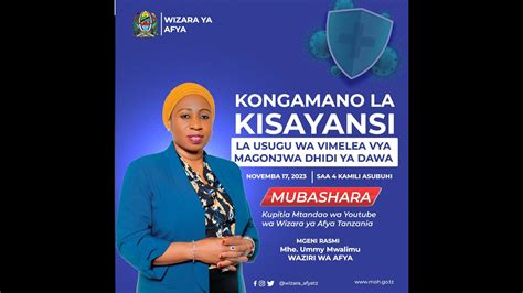 LIVE WAZIRI WA AFYA MH UMMY MWALIMU KWENYE KONGAMANO LA USUGU WA