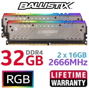 Ballistix Tactical Tracer Rgb Gb Mhz Ddr Gaming Memory