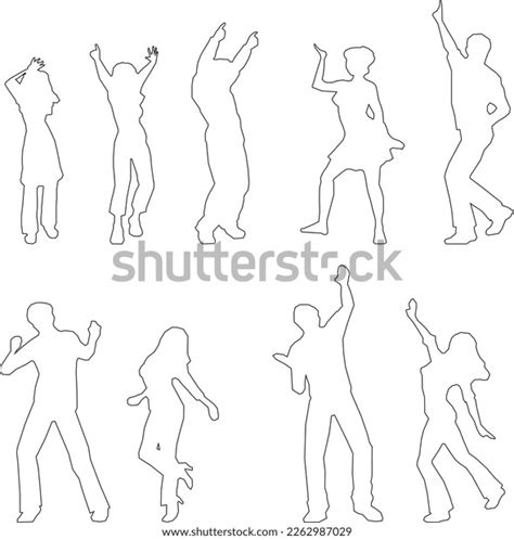 Vector Sketch Illustration Young Couple Dancing Stock Vector (Royalty Free) 2262987029 ...