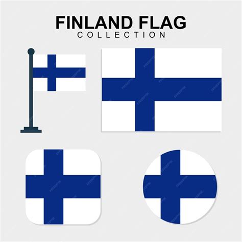 Premium Vector National Flag Of Finland Illustration