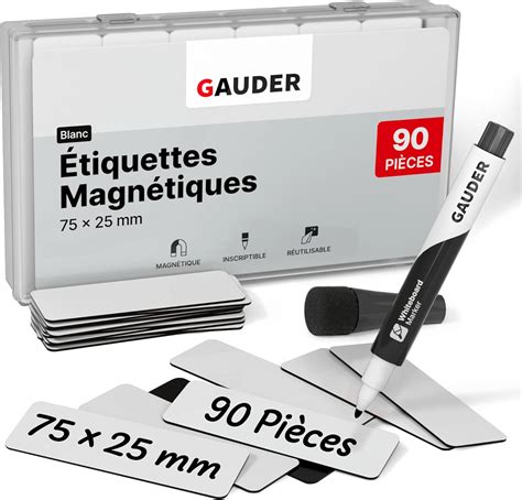 Gauder Tiquettes Magn Tiques Inscriptibles X Mm Cartes