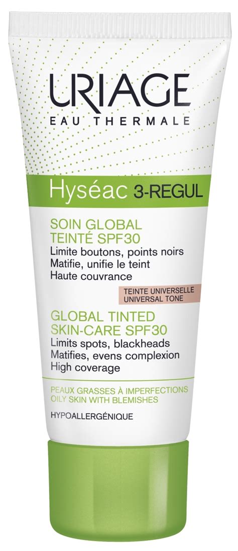 Тональная основа Uriage Hyseac 3-Regul Global Tinted Skin-Care SPF30 ...