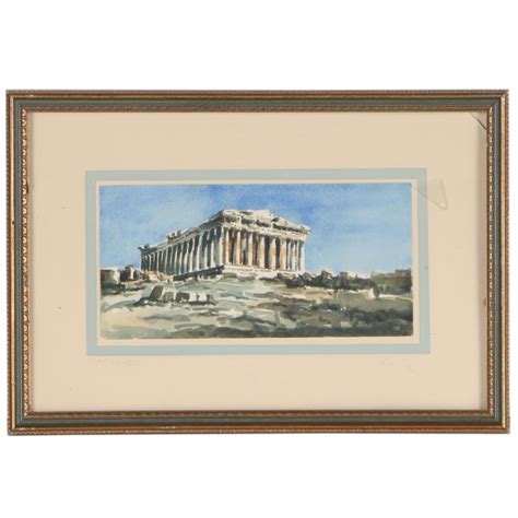 Watercolor Painting Of The Parthenon Greece Ebth