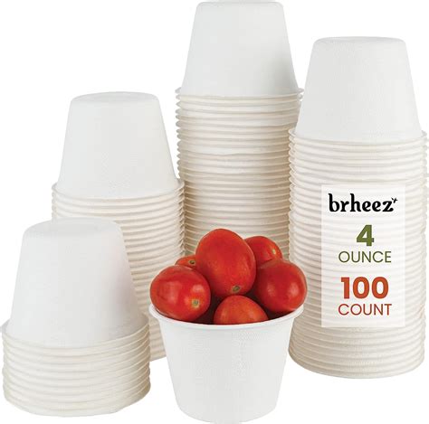 Brheez Portion Souffle Bagasse Cups Perfect For Condiments And