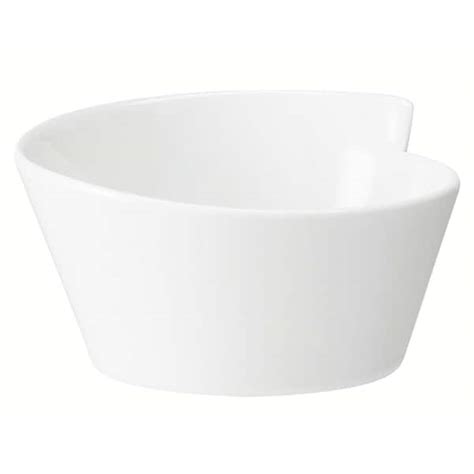 Villeroy Boch New Wave White Porcelain Large Round Rice Bowl