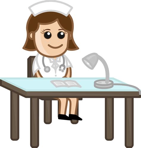 Nurse On Reception - Medical Cartoon Characters Royalty-Free Stock ...