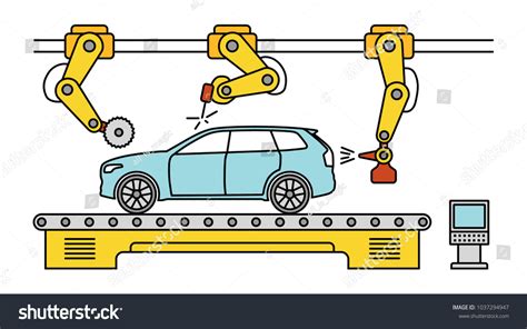 Car Assembly Line Clip Art