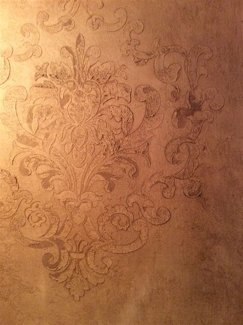 Close Up Of Royal Design Studio Stencil Done With Plastertex And