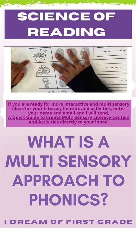 A Poster With The Words What Is A Multi Sensory Approach To Phonics