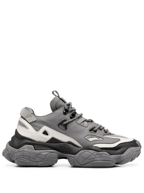 BOSS Atomic Runn Low Top Sneakers In Gray For Men Lyst